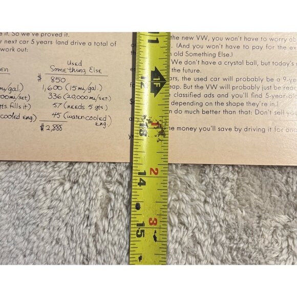 Vintage 1960s Volkswagen Advertisement VW Cheaper at Twice the Price - Picture 9 of 10